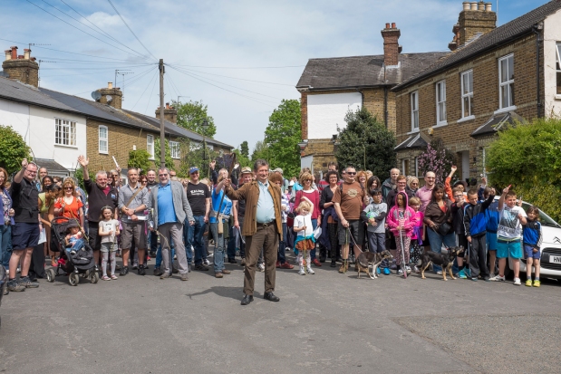 Participants at the start of the Beating the Bounds walk
